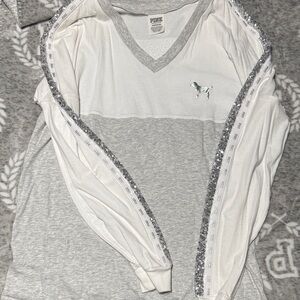 PINK Victoria's Secret Gray Top